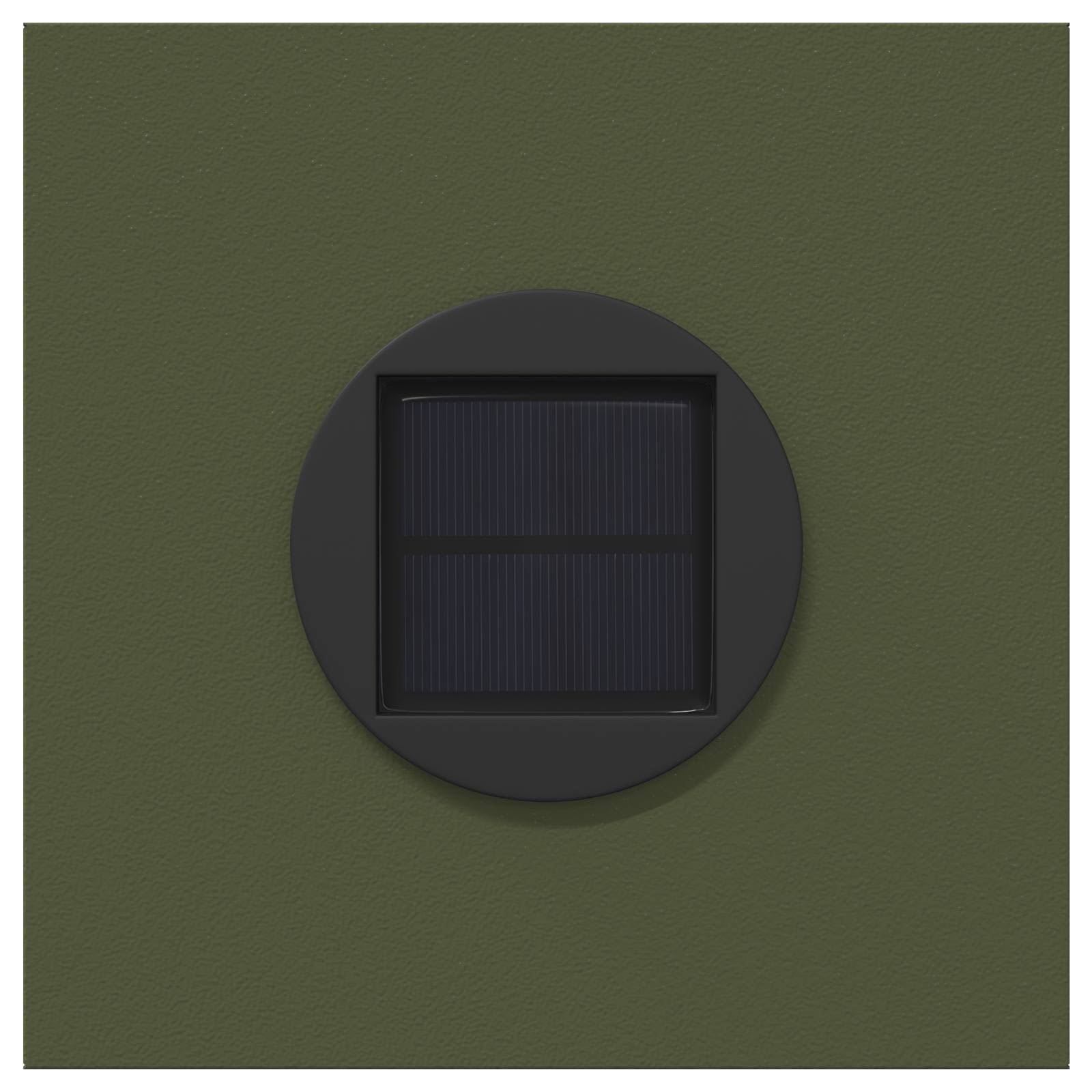 Solar LED Pad Licht 2 pcs Olijf Groen Koudgewalst staal