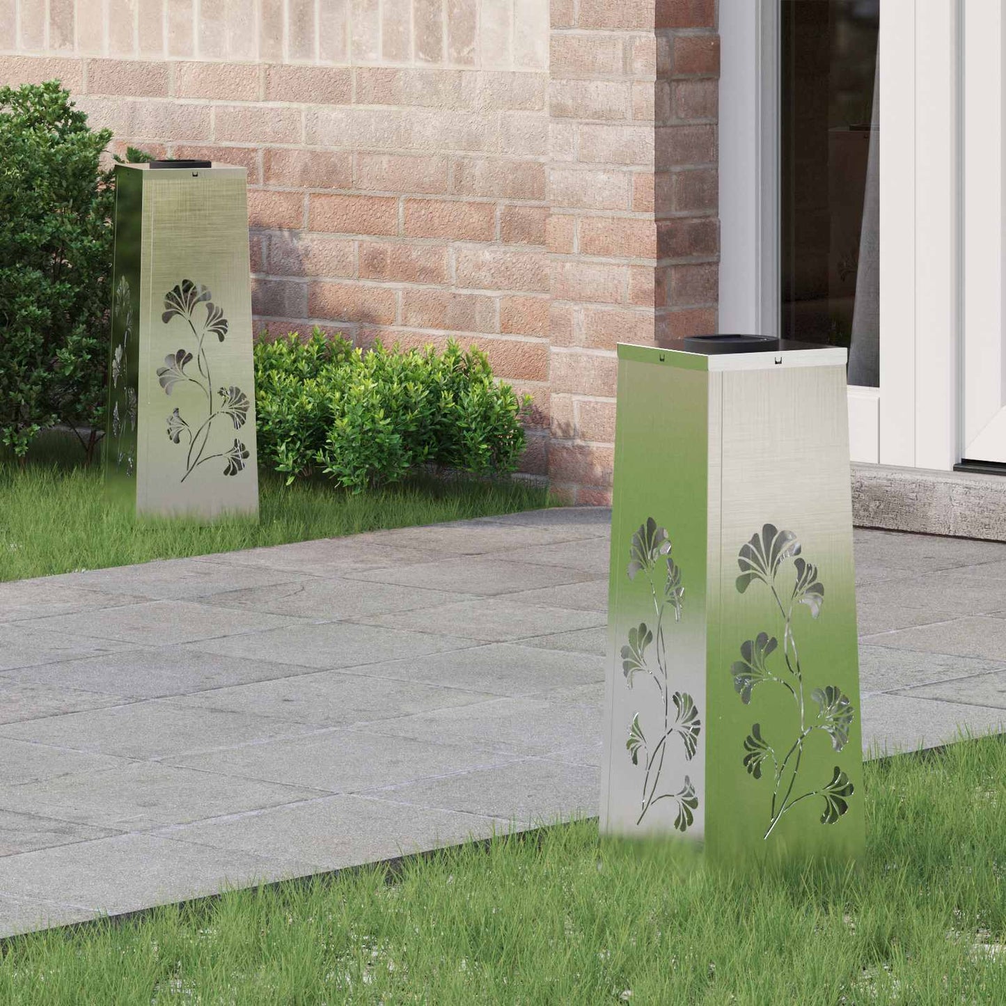 Solar LED Pad Licht 2 pcs Roestvrij staal Roestvrij staal
