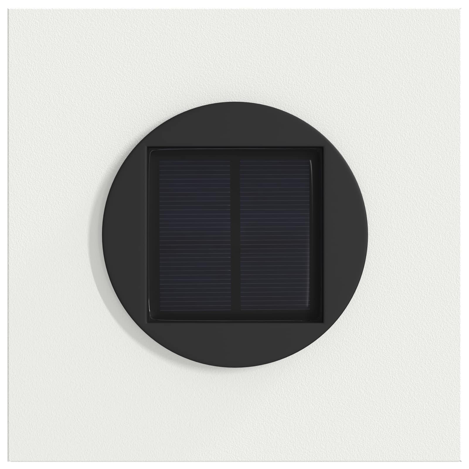Solar Led Pad Licht 2 Pcs Koudgewalst Staal 18 x 18 x 80 cm Wit Tak patroon