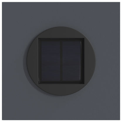 Solar Led Pad Licht 2 Pcs Koudgewalst Staal 18 x 18 x 80 cm Antraciet Tak patroon
