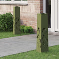Solar LED Pad Licht 2 pcs Olijf Groen Koudgewalst staal