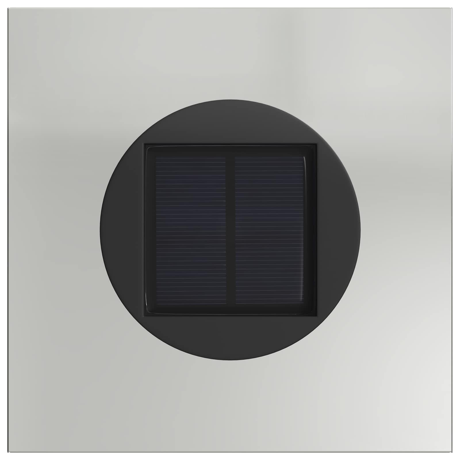 Solar Led Pad Licht 2 Pcs Gegalvaniseerd Gegalvaniseerd 18 x 18 x 80 cm Geëgalvaniseerd staal Tak patroon