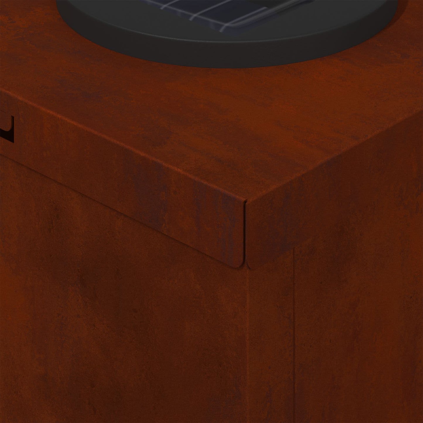 Solar Led Pad Licht 2 Pcs 18 x 18 x 80 cm Cortenstaal Tak patroon