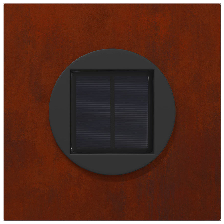 Solar Led Pad Licht 2 Pcs 18 x 18 x 80 cm Cortenstaal Tak patroon