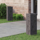 Solar LED pad licht 2 stuks zwart 18x18x50 cm