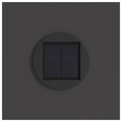 Solar Led Pad Licht 2 Pcs Koudgewalst Staal 18 x 18 x 50 cm Zwart Paardenbloem patroon