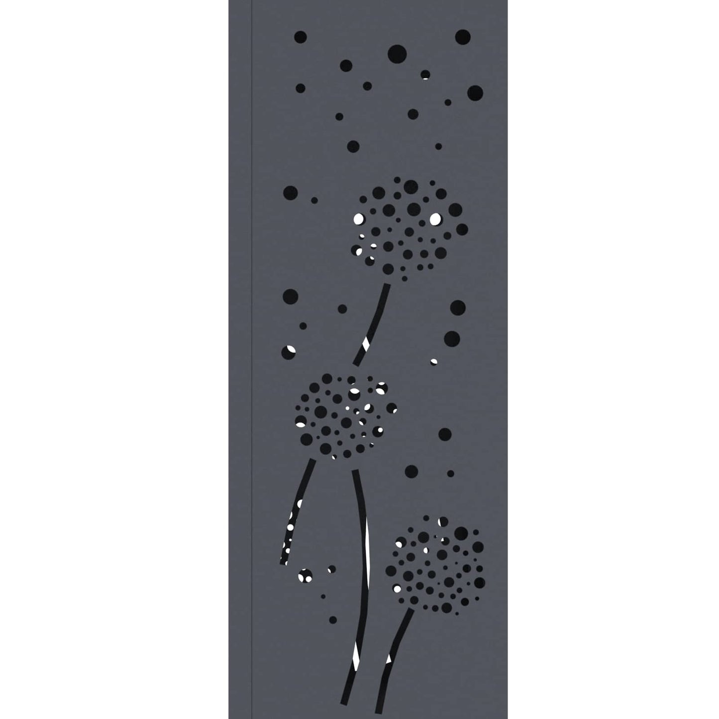 Solar Led Pad Licht 2 Pcs Koudgewalst Staal 18 x 18 x 50 cm Antraciet Paardenbloem patroon