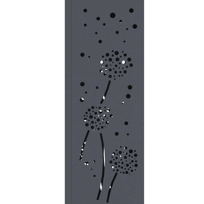 Solar Led Pad Licht 2 Pcs Koudgewalst Staal 18 x 18 x 50 cm Antraciet Paardenbloem patroon