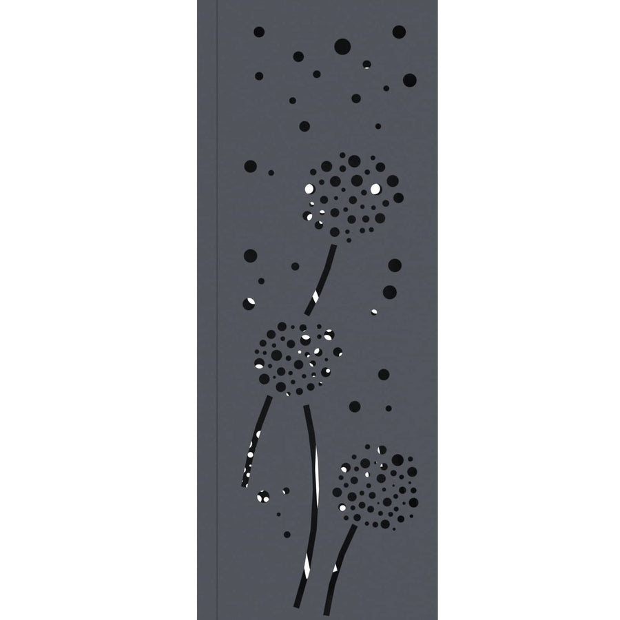 Solar Led Pad Licht 2 Pcs Koudgewalst Staal 18 x 18 x 50 cm Antraciet Paardenbloem patroon