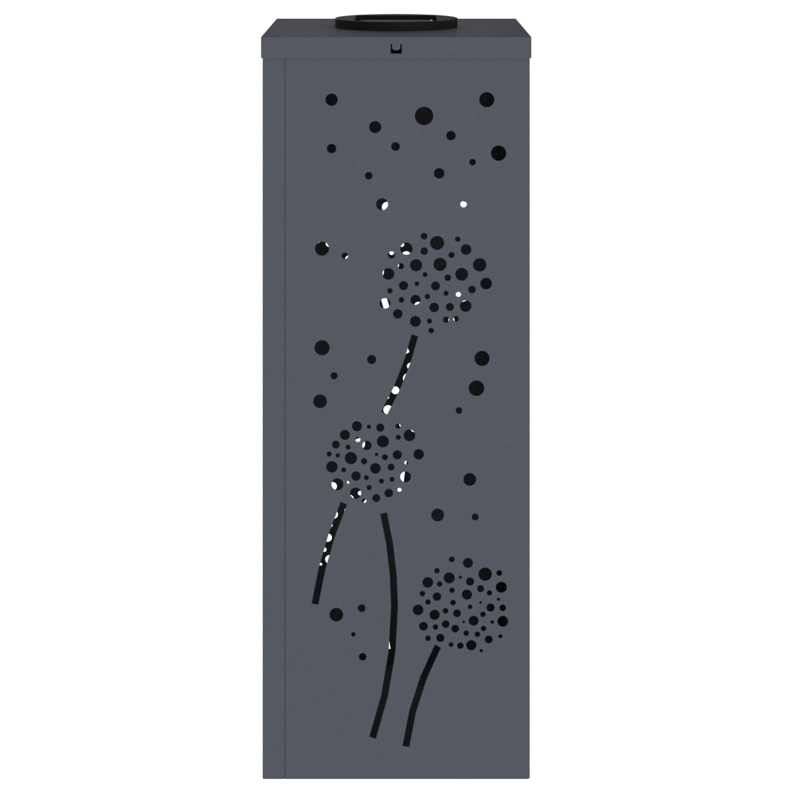 Solar Led Pad Licht 2 Pcs Koudgewalst Staal 18 x 18 x 50 cm Antraciet Paardenbloem patroon