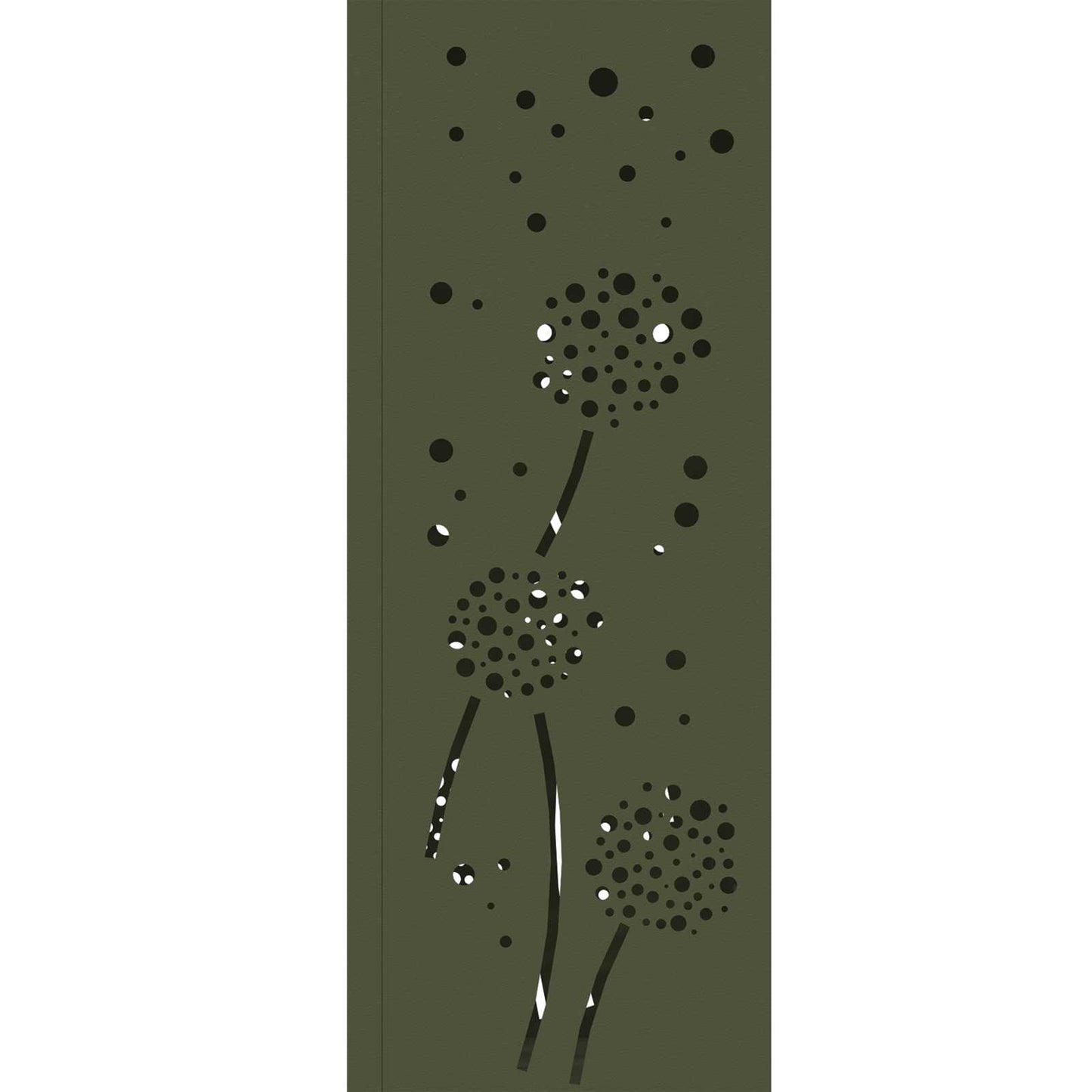 Solar Led Pad Licht 2 Pcs Olijf Groen Koudgewalst Staal 18 x 18 x 50 cm Olijfgroen Paardenbloem patroon