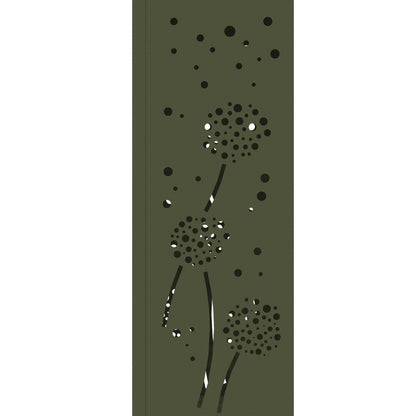Solar Led Pad Licht 2 Pcs Olijf Groen Koudgewalst Staal 18 x 18 x 50 cm Olijfgroen Paardenbloem patroon