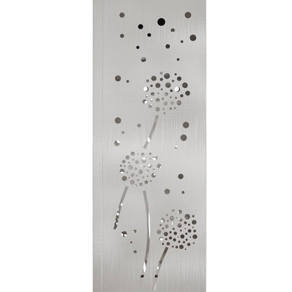 Solar Led Pad Licht 2 Pcs 18 x 18 x 50 cm Roestvrij staal Paardenbloem patroon