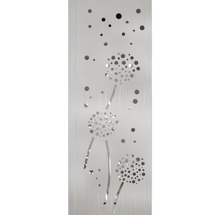 Solar Led Pad Licht 2 Pcs 18 x 18 x 50 cm Roestvrij staal Paardenbloem patroon
