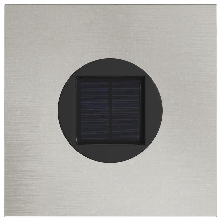 Solar Led Pad Licht 2 Pcs 18 x 18 x 50 cm Roestvrij staal Paardenbloem patroon