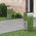 Solar LED Pad Licht 2 pcs Zilver Gegalvaniseerd staal