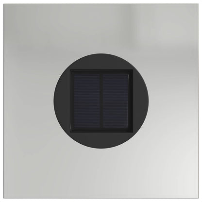 Solar Led Pad Licht 2 Pcs Gegalvaniseerd Gegalvaniseerd 18 x 18 x 50 cm Geëgalvaniseerd staal Paardenbloem patroon