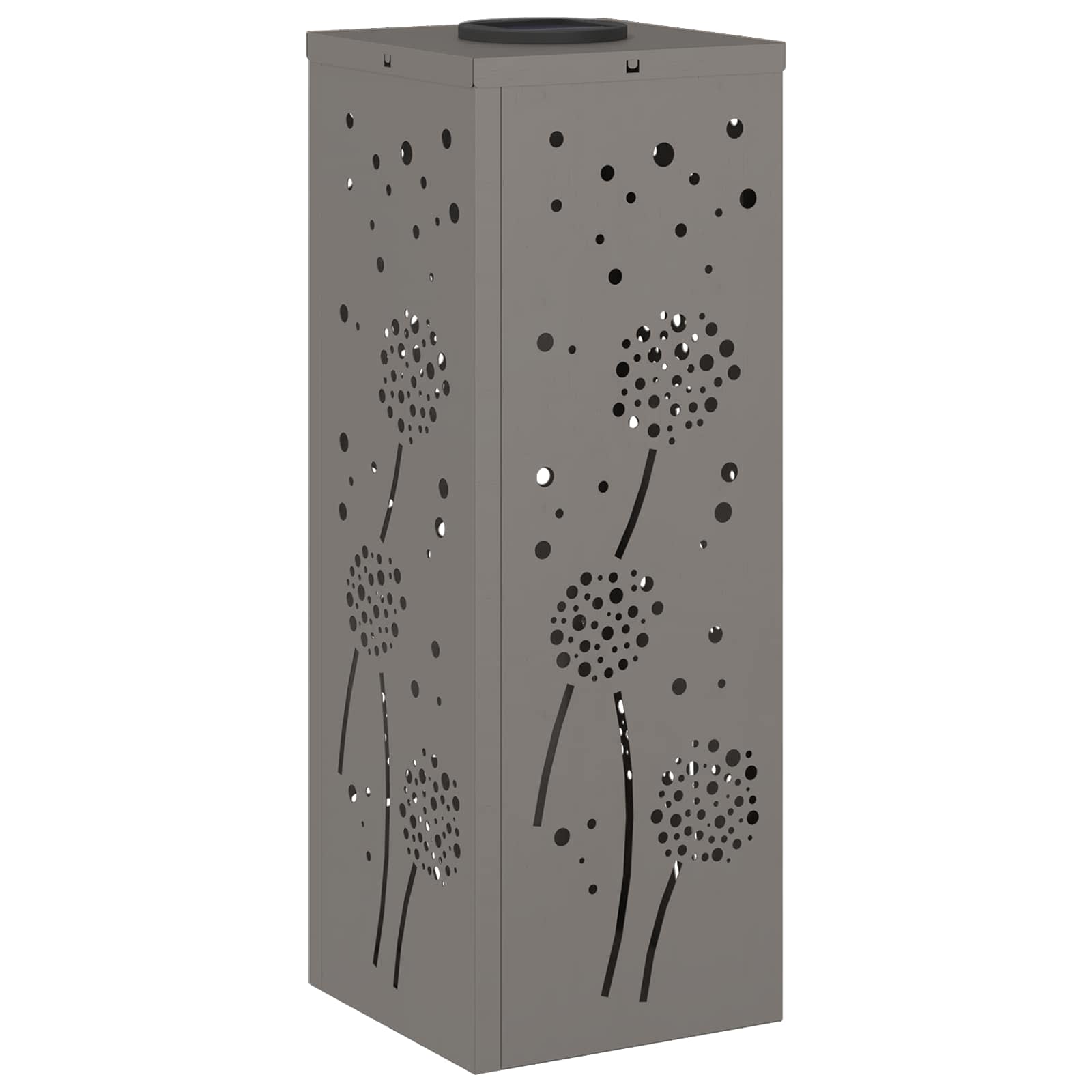 Solar Led Pad Licht 2 Pcs 18 x 18 x 50 cm Cortenstaal Paardenbloem patroon