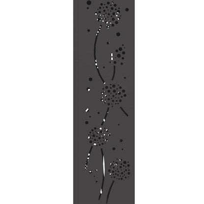 Solar Led Pad Licht 2 Pcs Koudgewalst Staal 18 x 18 x 80 cm Zwart Paardenbloem patroon