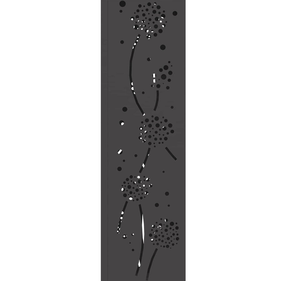 Solar Led Pad Licht 2 Pcs Koudgewalst Staal 18 x 18 x 80 cm Zwart Paardenbloem patroon
