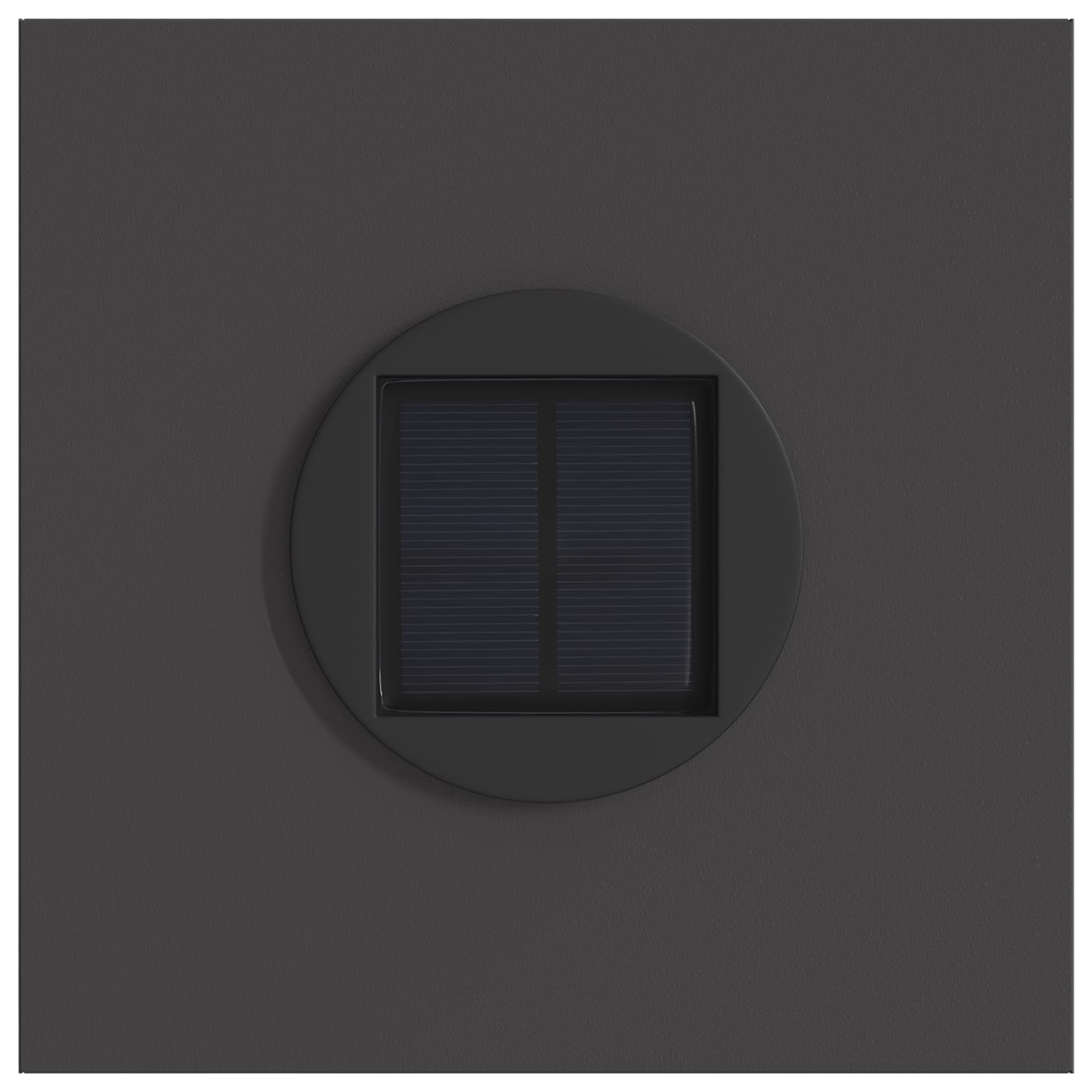 Solar Led Pad Licht 2 Pcs Koudgewalst Staal 18 x 18 x 80 cm Zwart Paardenbloem patroon