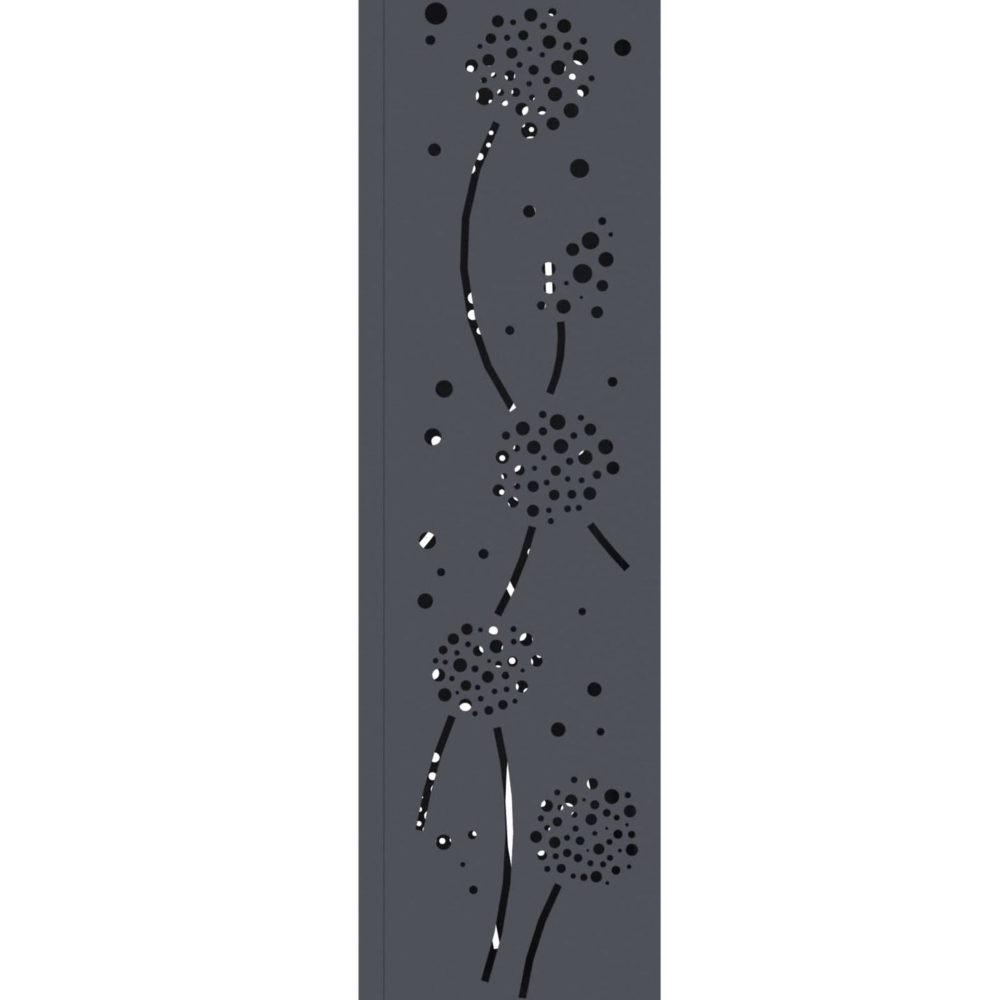 Solar Led Pad Licht 2 Pcs Koudgewalst Staal 18 x 18 x 80 cm Antraciet Paardenbloem patroon