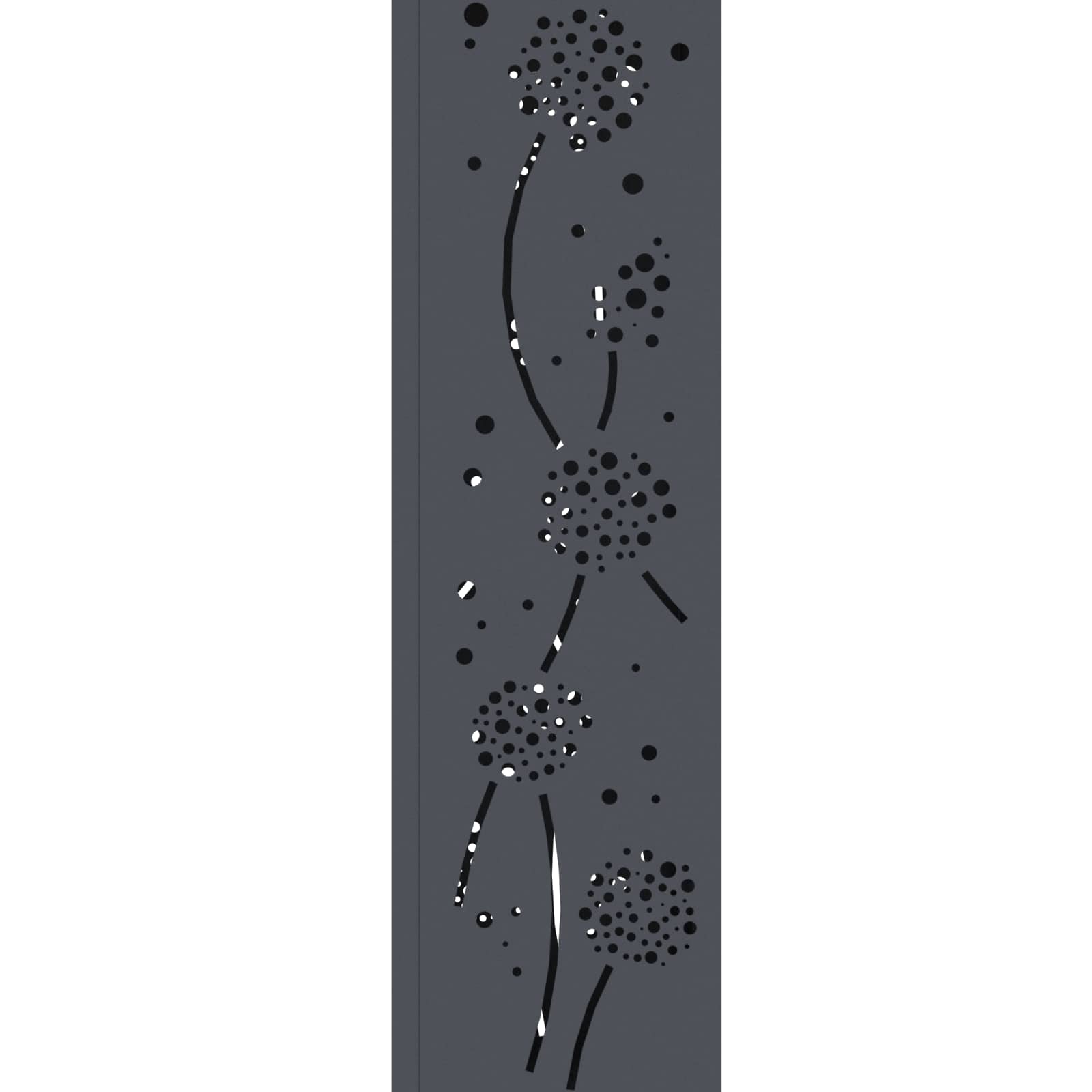 Solar Led Pad Licht 2 Pcs Koudgewalst Staal 18 x 18 x 80 cm Antraciet Paardenbloem patroon