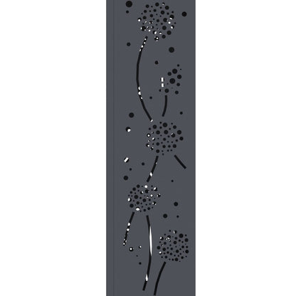 Solar Led Pad Licht 2 Pcs Koudgewalst Staal 18 x 18 x 80 cm Antraciet Paardenbloem patroon