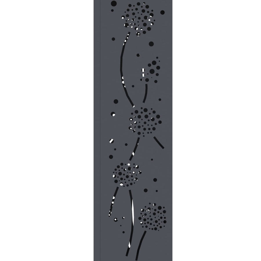 Solar Led Pad Licht 2 Pcs Koudgewalst Staal 18 x 18 x 80 cm Antraciet Paardenbloem patroon
