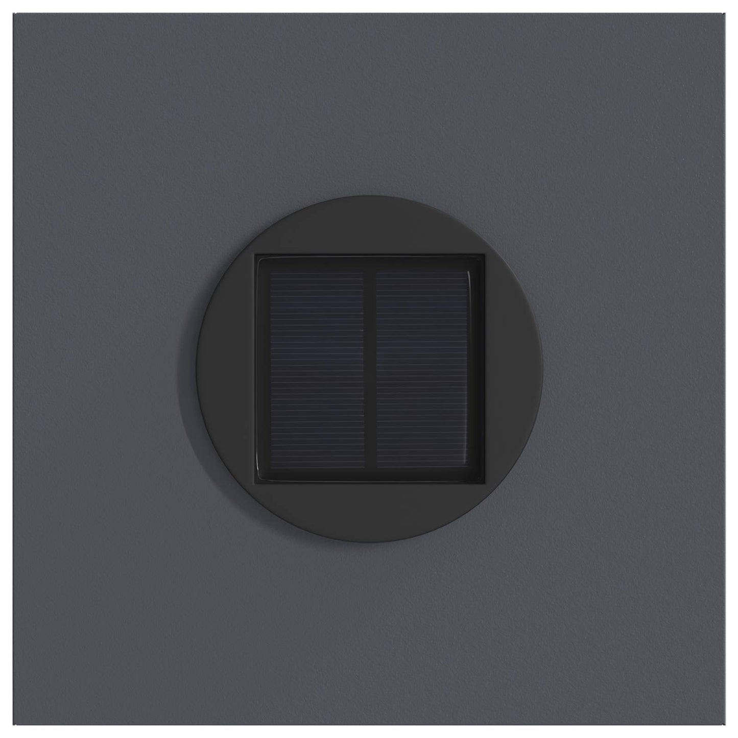 Solar Led Pad Licht 2 Pcs Koudgewalst Staal 18 x 18 x 80 cm Antraciet Paardenbloem patroon