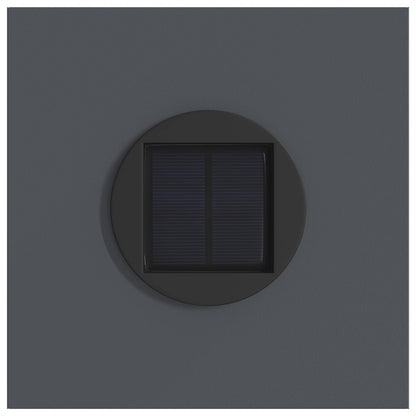 Solar Led Pad Licht 2 Pcs Koudgewalst Staal 18 x 18 x 80 cm Antraciet Paardenbloem patroon