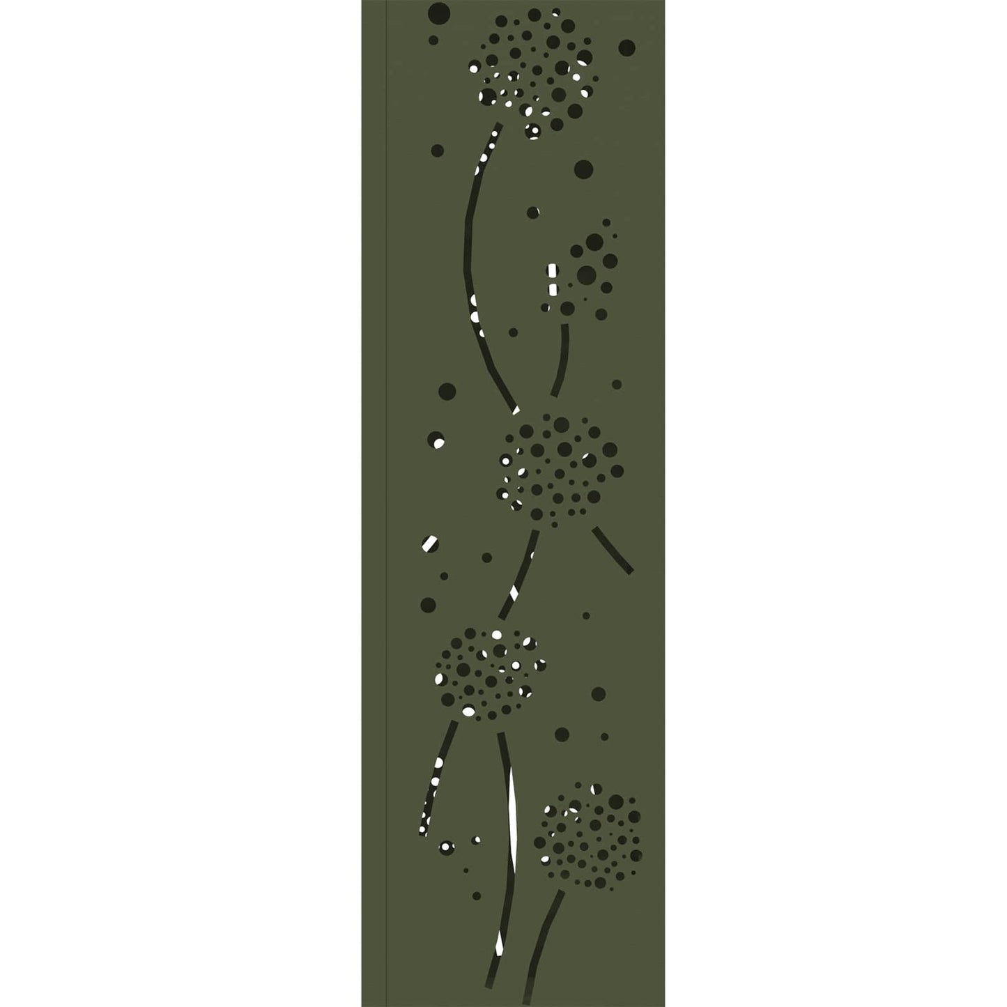 Solar Led Pad Licht 2 Pcs Olijf Groen Koudgewalst Staal 18 x 18 x 80 cm Olijfgroen Paardenbloem patroon
