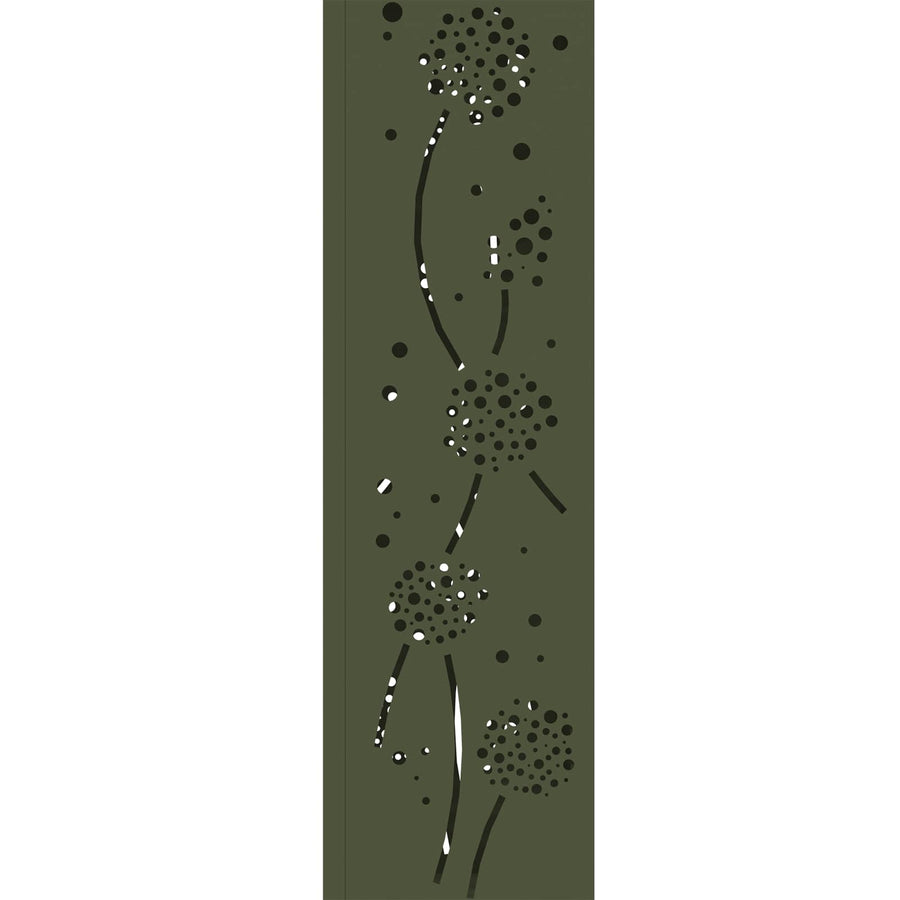 Solar Led Pad Licht 2 Pcs Olijf Groen Koudgewalst Staal 18 x 18 x 80 cm Olijfgroen Paardenbloem patroon