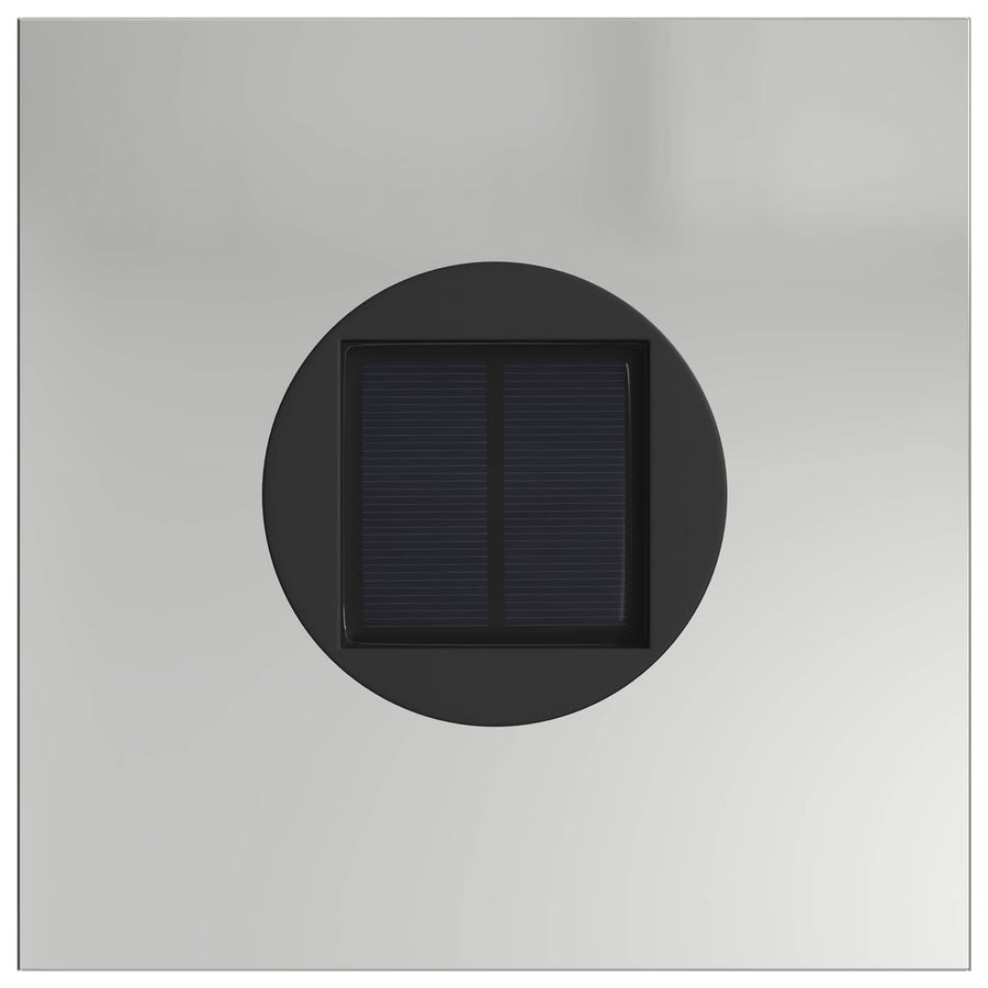 Solar Led Pad Licht 2 Pcs Gegalvaniseerd Gegalvaniseerd 18 x 18 x 80 cm Geëgalvaniseerd staal Paardenbloem patroon