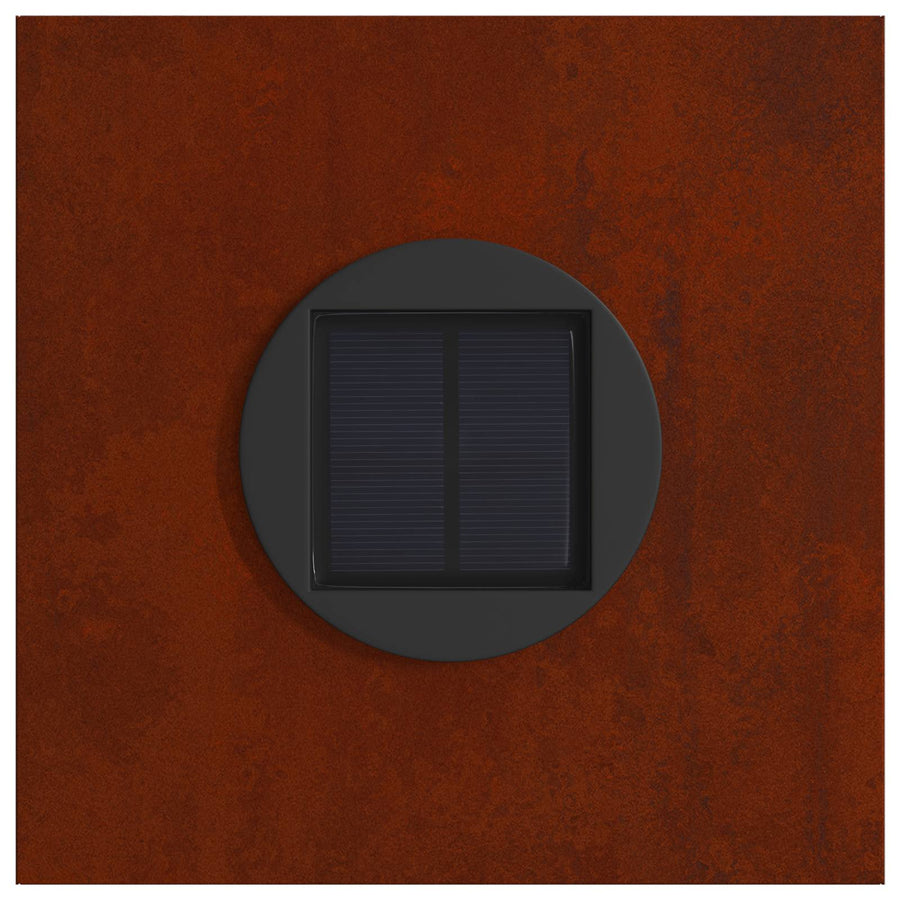 Solar Led Pad Licht 2 Pcs 18 x 18 x 80 cm Cortenstaal Paardenbloem patroon