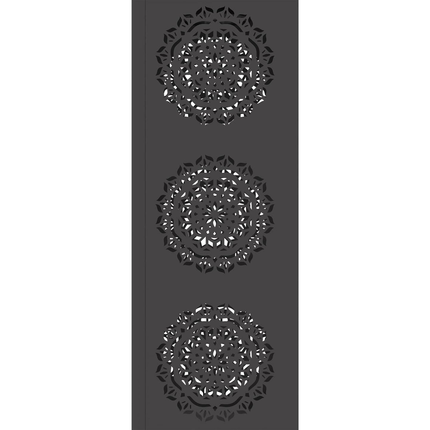 Solar LED Pad Licht 2 pcs Zwart Koudgewalst staal