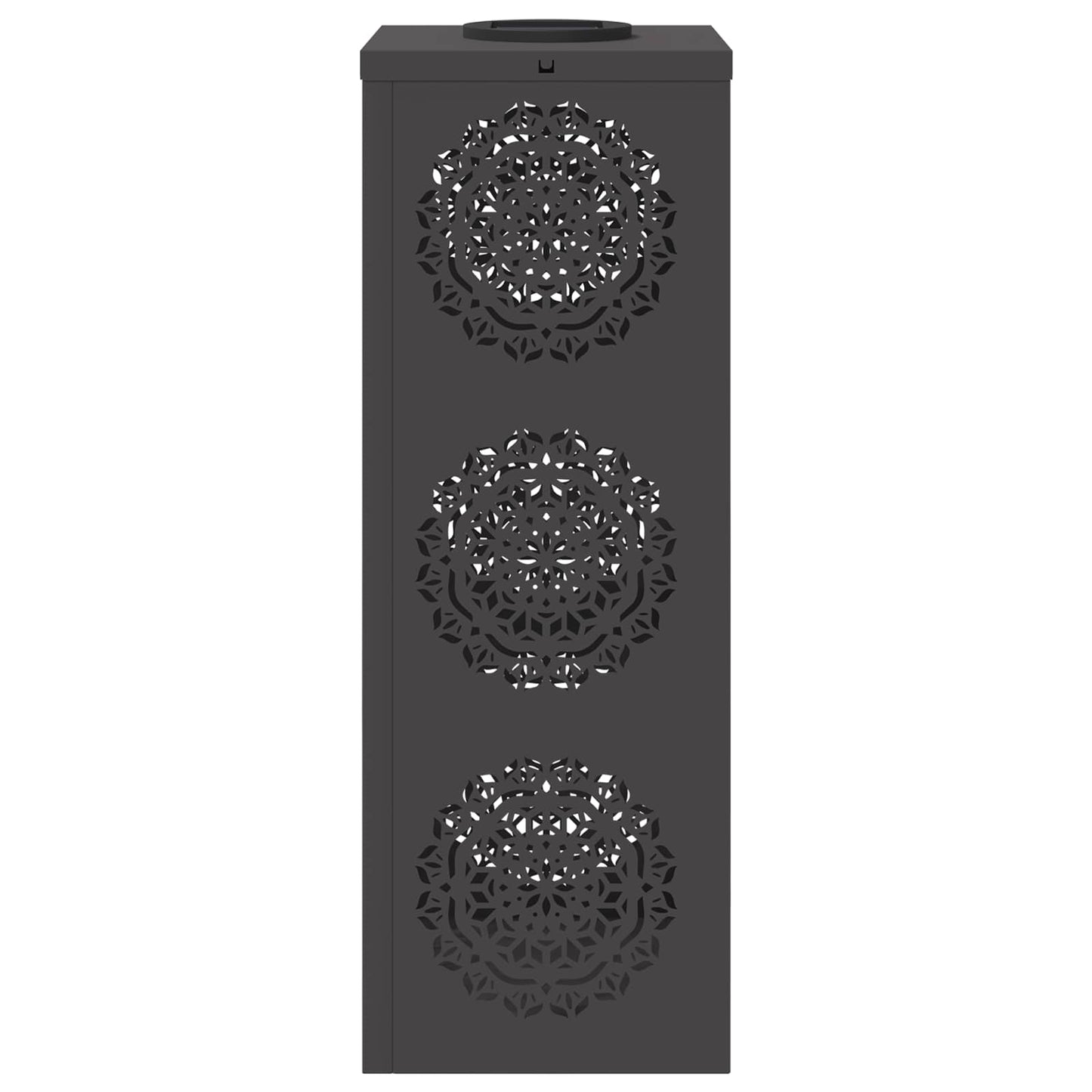 Solar LED Pad Licht 2 pcs Zwart Koudgewalst staal