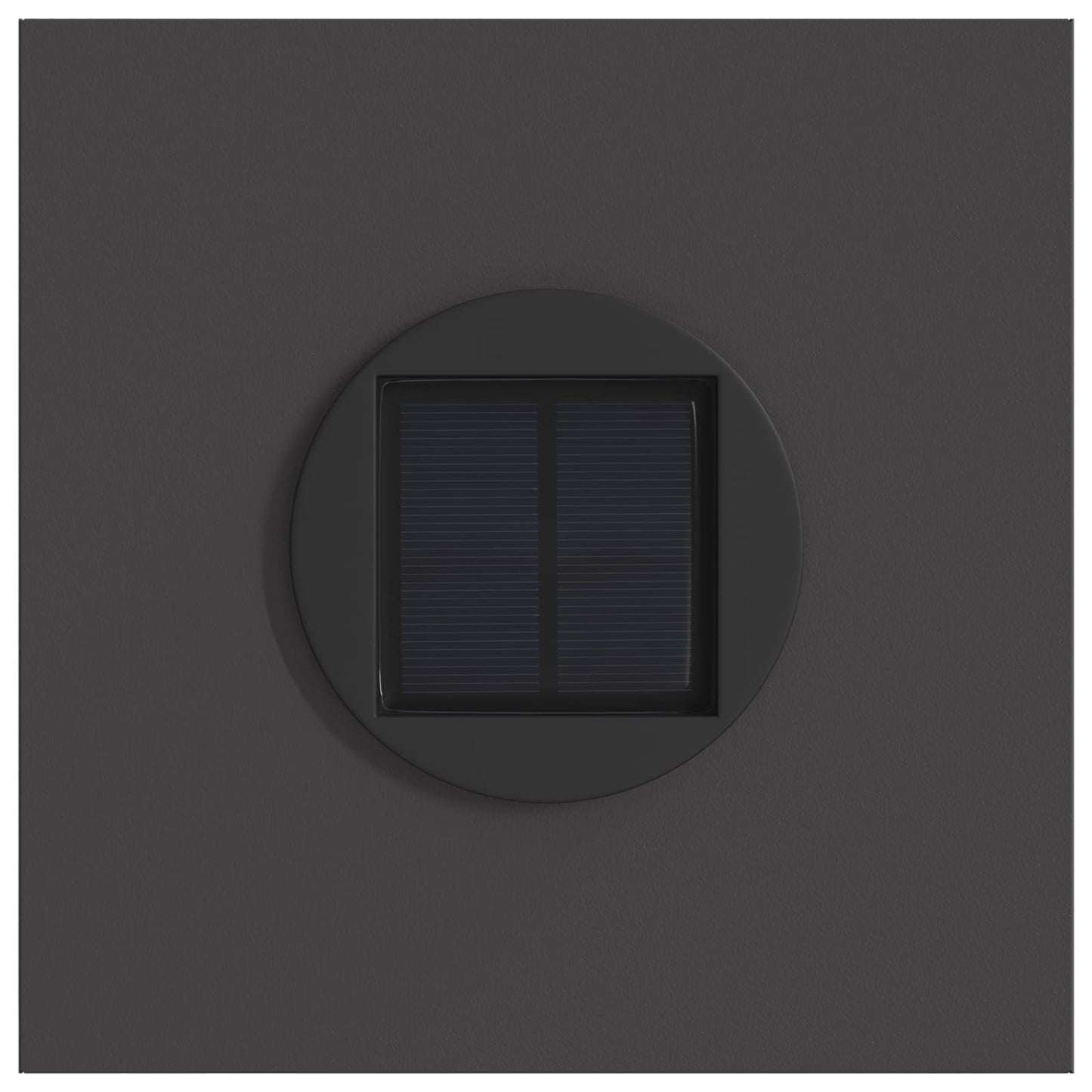 Solar LED Pad Licht 2 pcs Zwart Koudgewalst staal