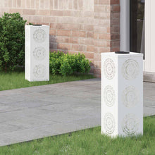 Solar LED Pad Licht 2 pcs Wit Koudgewalst staal