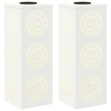 Solar LED Pad Licht 2 pcs Wit Koudgewalst staal