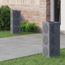 Solar LED Pad Licht 2 pcs Antraciet Koudgewalst staal