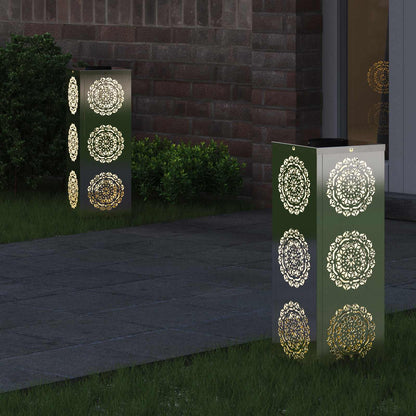 Solar LED Pad Licht 2 pcs Roestvrij staal Roestvrij staal