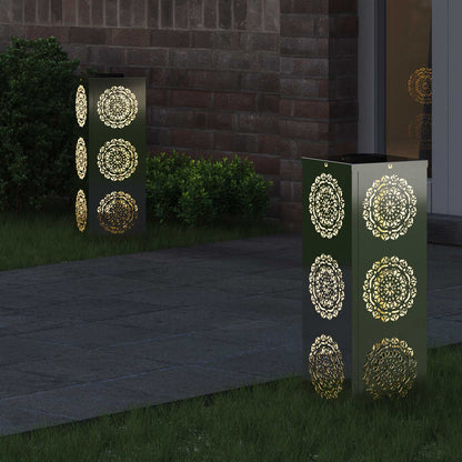 Solar LED Pad Licht 2 pcs Gegalvaniseerd Gegalvaniseerd