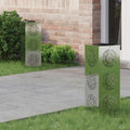 Solar LED Pad Licht 2 pcs Zilver Gegalvaniseerd staal
