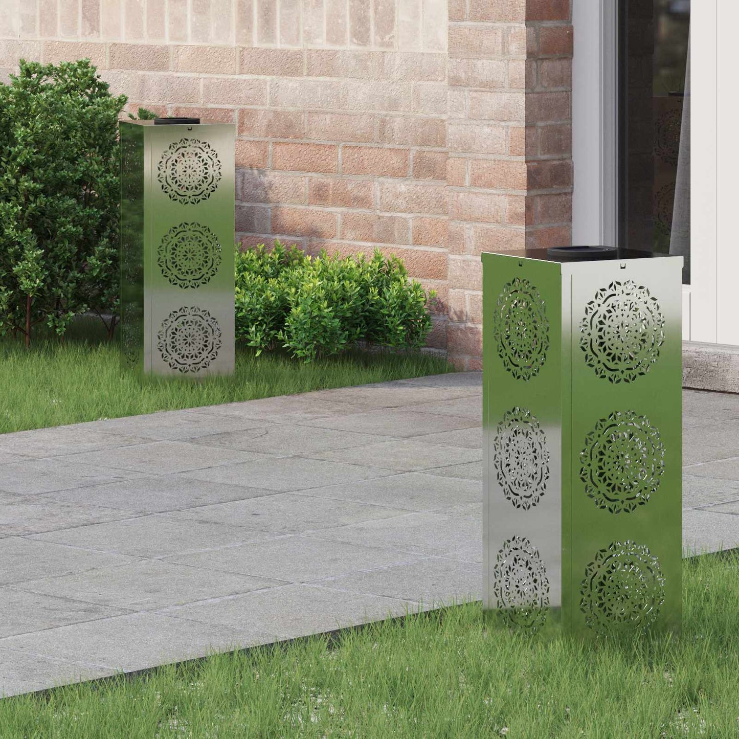 Solar LED Pad Licht 2 pcs Gegalvaniseerd Gegalvaniseerd