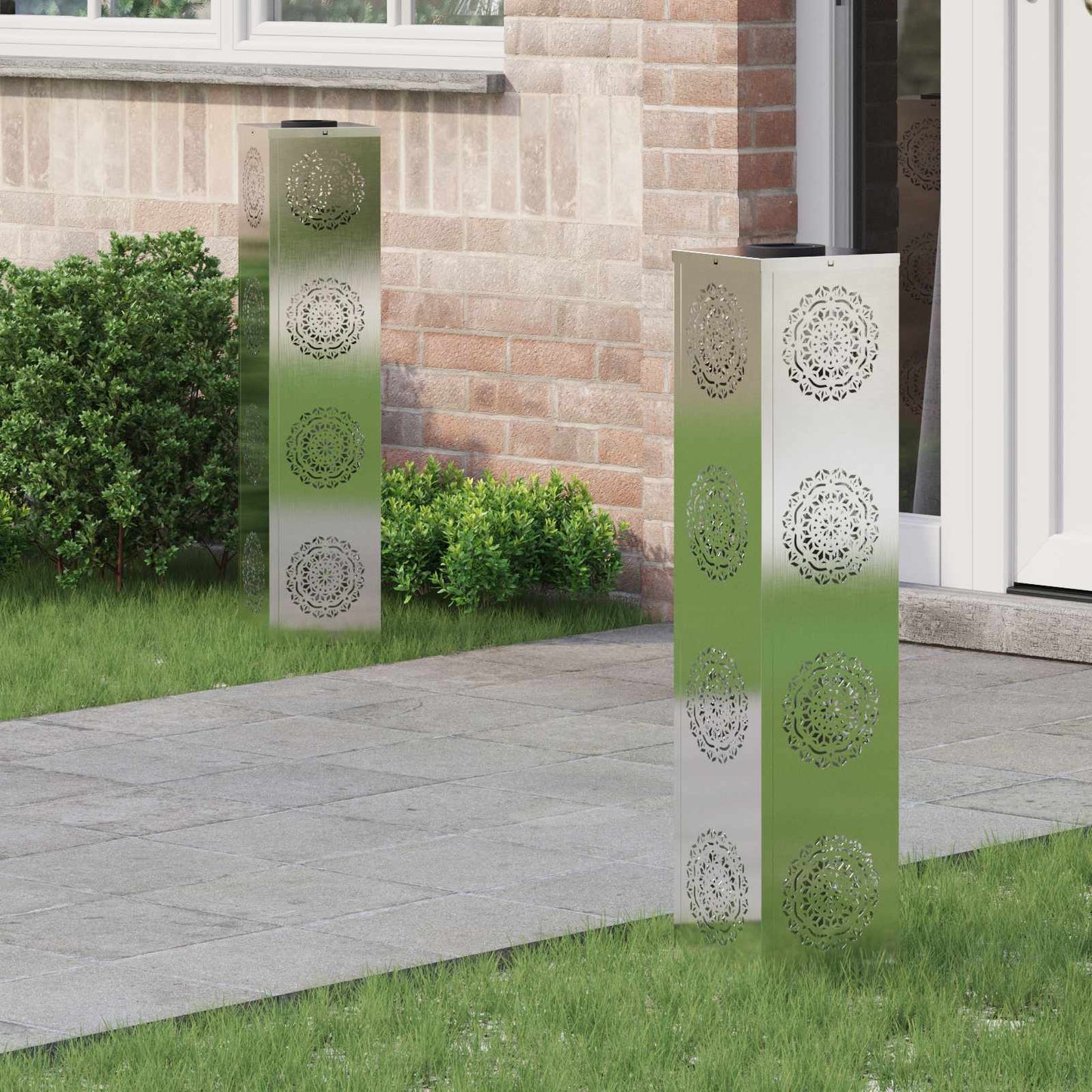 Solar LED Pad Licht 2 pcs Roestvrij staal Roestvrij staal