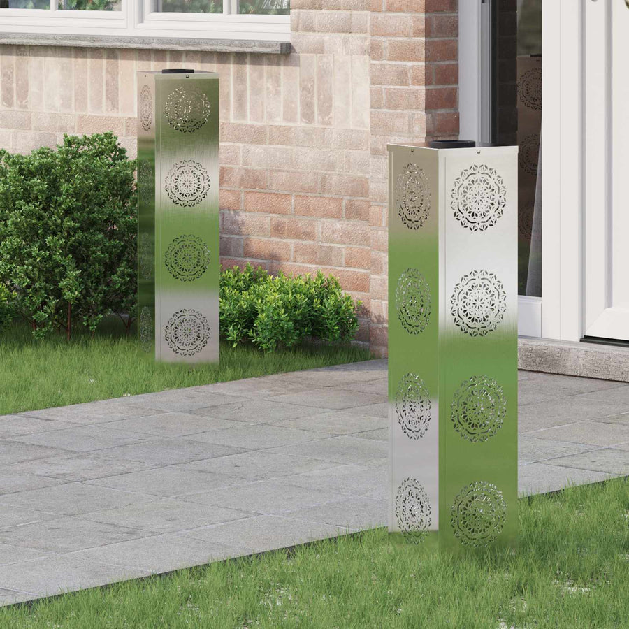 Solar LED Pad Licht 2 pcs Roestvrij staal Roestvrij staal