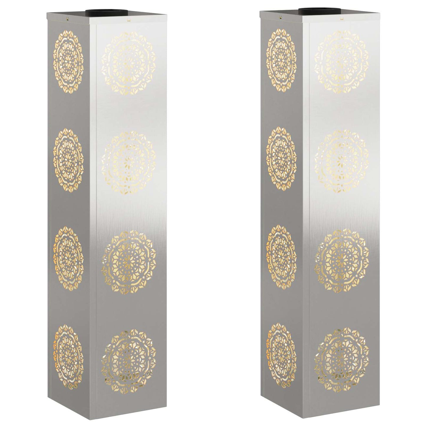 Solar LED Pad Licht 2 pcs Roestvrij staal Roestvrij staal
