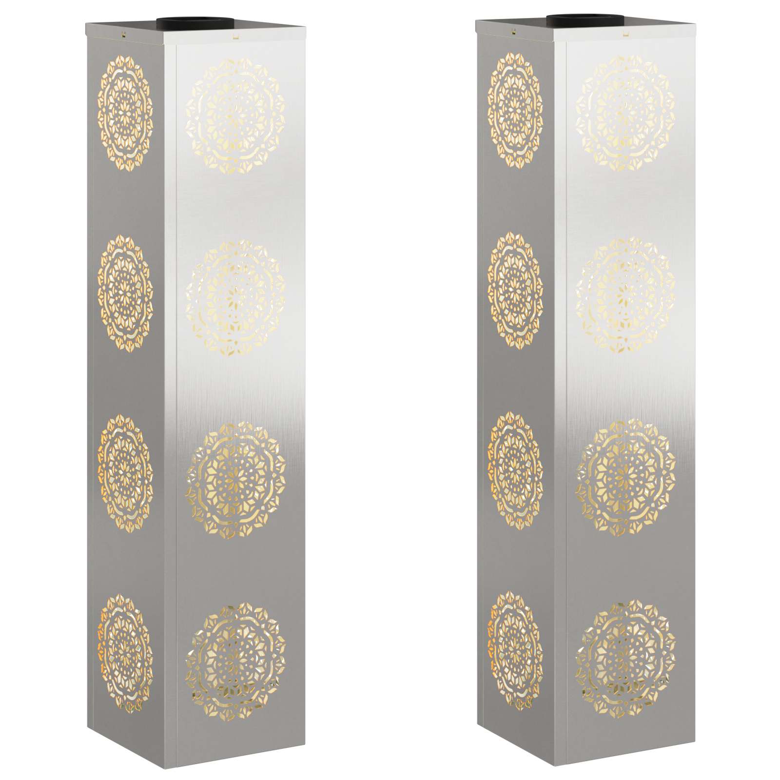 Solar LED Pad Licht 2 pcs Roestvrij staal Roestvrij staal