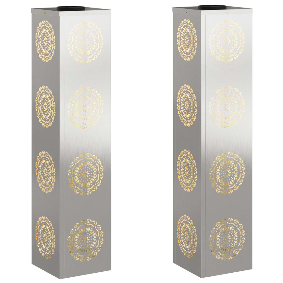 Solar LED Pad Licht 2 pcs Roestvrij staal Roestvrij staal